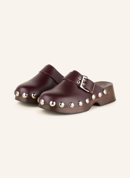 GANNI Clogs RETRO, Farbe: DUNKELROT (Bild 1)