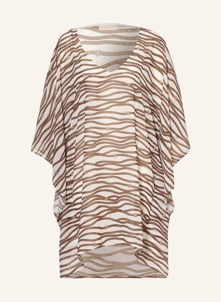 MICHAEL KORS Kaftan DIAGONAL BELT, Farbe: ECRU/ BRAUN/ GELB (Bild 1)