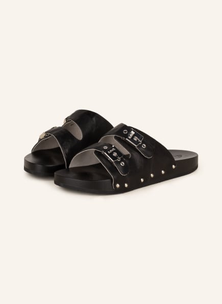 Scholl Pantoletten PESCURA 2 STRAPS, Farbe: SCHWARZ (Bild 1)