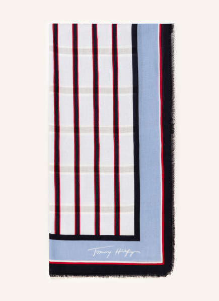 TOMMY HILFIGER Scarf ICONIC , Color: WHITE/ DARK BLUE/ RED (Image 1)