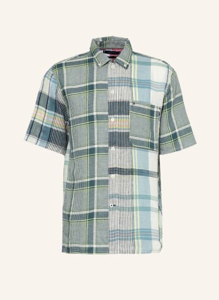 TOMMY HILFIGER Short-sleeved shirt regular fit, Color: DARK BLUE/ LIGHT BLUE (Image 1)