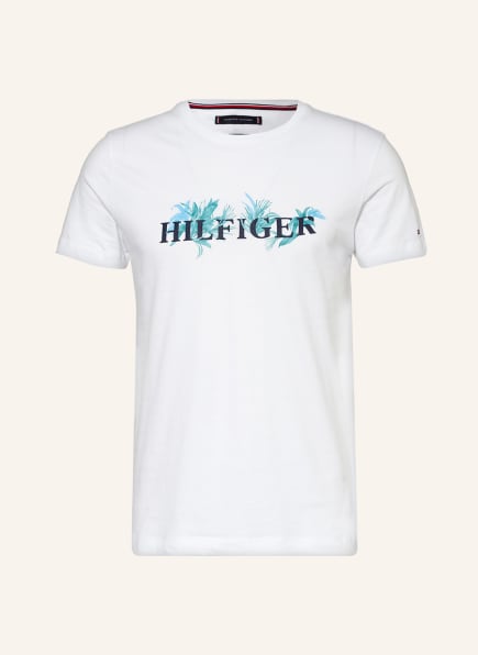 TOMMY HILFIGER T-Shirt, Farbe: WEISS/ SCHWARZ/ GRÜN (Bild 1)