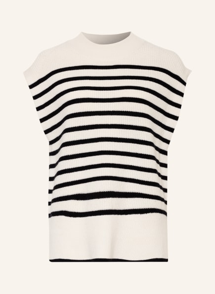 CLOSED Sleeveless sweater, Color: BLACK/ WHITE (Image 1)