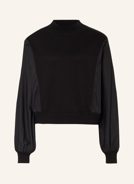 CLOSED Sweater in mixed materials, Color: BLACK (Image 1)