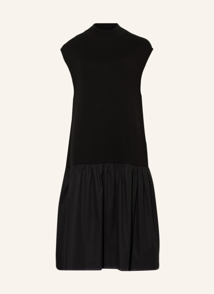 CLOSED Dress in mixed materials, Color: BLACK (Image 1)