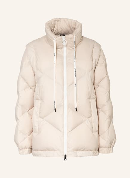 MARC CAIN Down jacket with detachable sleeves, Color: BEIGE (Image 1)
