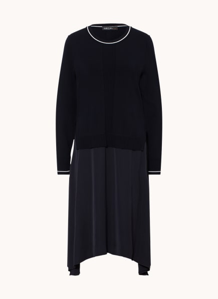 MARC CAIN Kleid im Materialmix, Farbe: 395 MIDNIGHT BLUE (Bild 1)