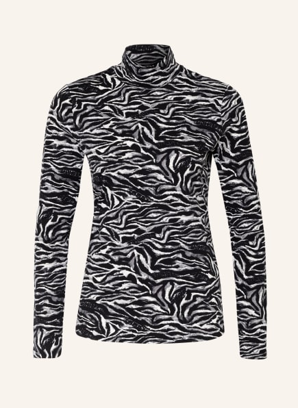 MARC CAIN Rollkragenshirt, Farbe: 190 white and black (Bild 1)