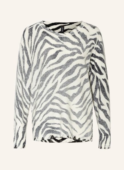 MARC CAIN Pullover, Farbe: WEISS/ SCHWARZ (Bild 1)