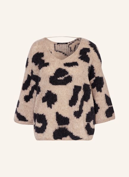 LUISA CERANO Sweater with alpaca, Color: BEIGE/ BLACK (Image 1)