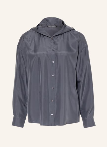 LUISA CERANO Oversized silk blouse , Color: DARK GRAY (Image 1)