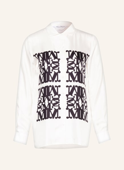Max Mara Shirt blouse LIDO in silk, Color: WHITE/ BLACK (Image 1)