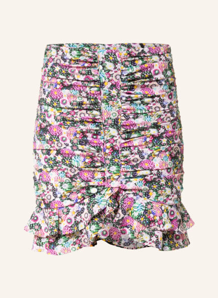 ISABEL MARANT Silk skirt MILENDI, Color: PINK/ GREEN/ LIGHT PINK (Image 1)