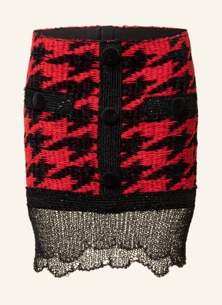 BALMAIN Skirt with sequins, Color: RED/ BLACK (Image 1)