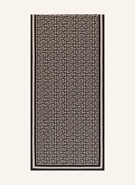 BALMAIN Scarf made of merino wool , Color: CREAM/ BLACK (Image 1)