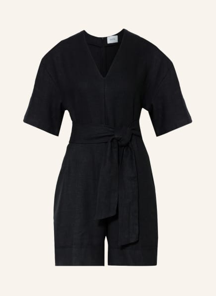 ayen Linen jumpsuit, Color: BLACK (Image 1)