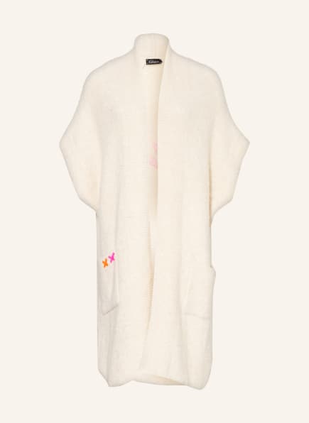 Grace Oversized knitted waistcoat with alpaca, Color: CREAM (Image 1)