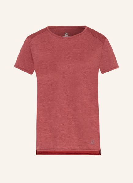 SALOMON T-Shirt OUTLINE SUMMER mit Mesh, Farbe: DUNKELROT (Bild 1)