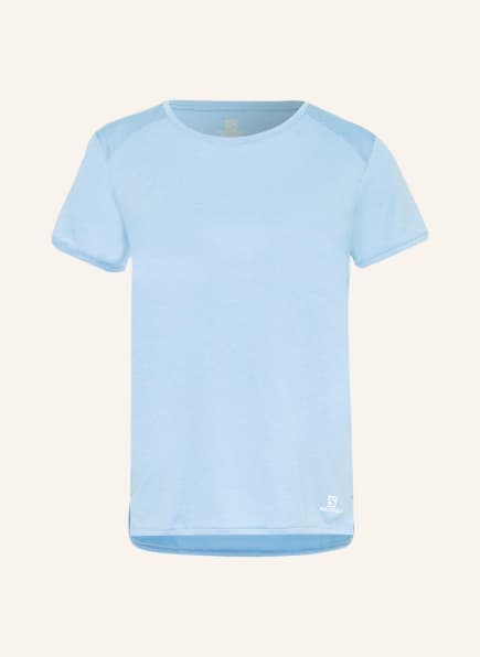 SALOMON T-Shirt OUTLINE SUMMER mit Mesh, Farbe: HELLBLAU (Bild 1)