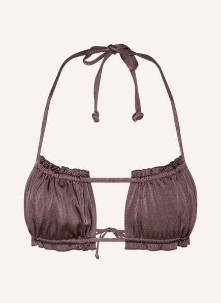 espadrij l'originale Bandeau-Bikini-Top CHLOE, Farbe: BRAUN (Bild 1)