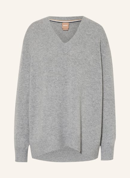 BOSS Cashmere-Pullover FRYNNIESAN , Farbe: HELLGRAU (Bild 1)