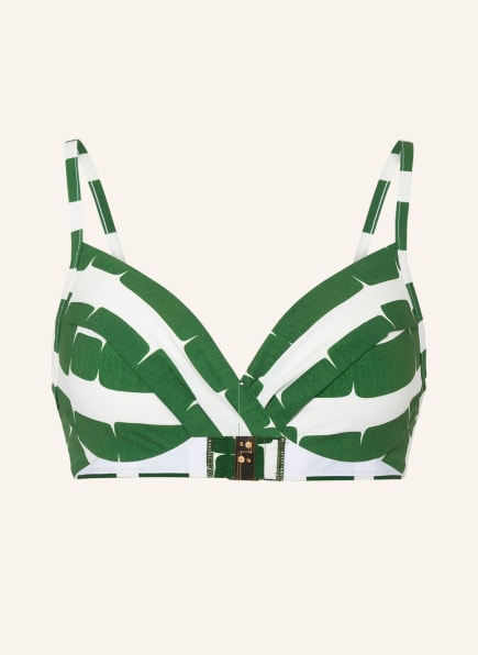 MARYAN MEHLHORN Underwired bikini top RADIANCE, Color: WHITE/ GREEN (Image 1)