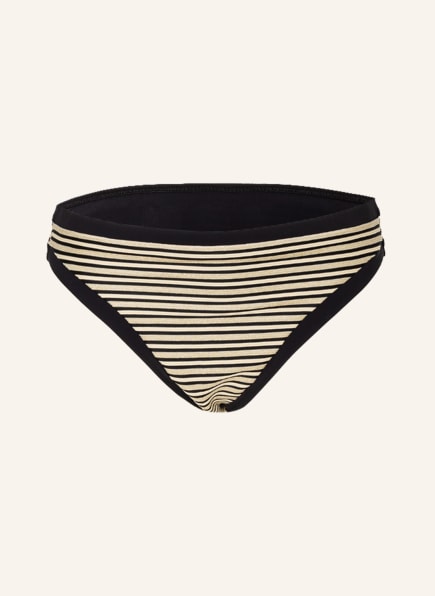 MARYAN MEHLHORN Basic bikini bottoms PIRATES with glitter thread, Color: BLACK/ CREAM/ ECRU (Image 1)