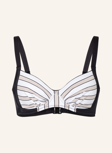 Lidea Underwired bikini top COASTLINES, Color: BLACK/ WHITE/ CREAM (Image 1)