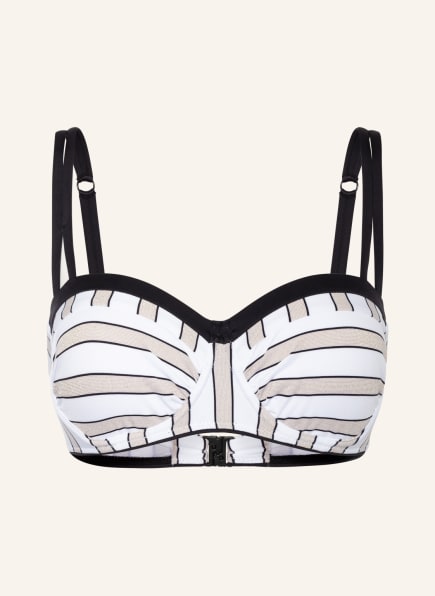 Lidea Underwired bikini top COASTLINES, Color: WHITE/ CREAM/ BLACK (Image 1)