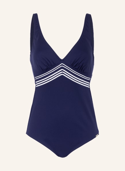 Charmline Shaping swimsuit SEASIDE ALLUDE, Color: DARK BLUE/ WHITE (Image 1)