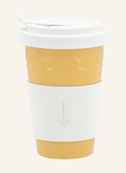 KPM To-Go cup KURLAND, Color: DARK YELLOW/ WHITE (Image 1)