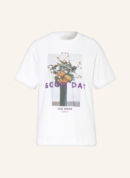 rich&royal T-shirt GOOD DAY with decorative gems, Color: WHITE (Image 1)