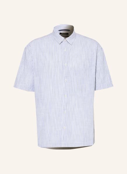 MAERZ MUENCHEN Short-sleeved shirt relaxed fit, Color: WHITE/ BLUE (Image 1)