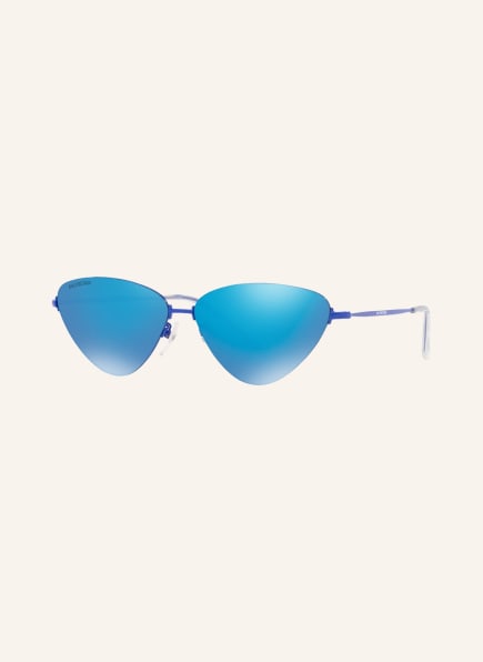 BALENCIAGA Sunglasses BB0015S, Color: 1500B1 - BLUE/ BLUE MIRRORED (Image 1)