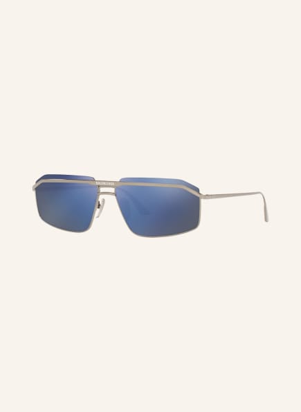 BALENCIAGA Sunglasses BB0139S, Color: 2600B1 - SILVER/ BLUE MIRRORED (Image 1)