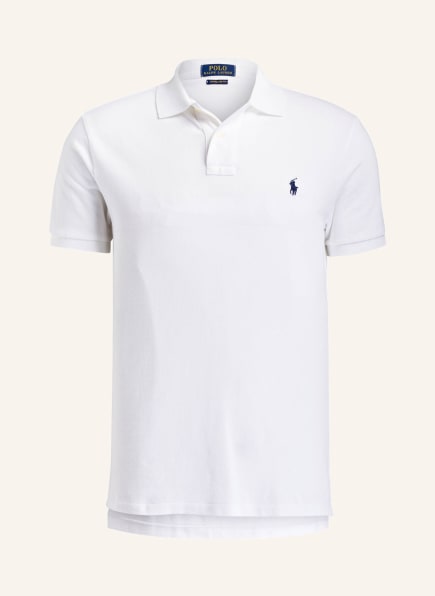 POLO RALPH LAUREN Piqué polo shirt custom slim fit, Color: WHITE (Image 1)