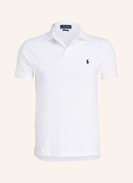 POLO RALPH LAUREN Piqué polo shirt slim fit, Color: WHITE (Image 1)