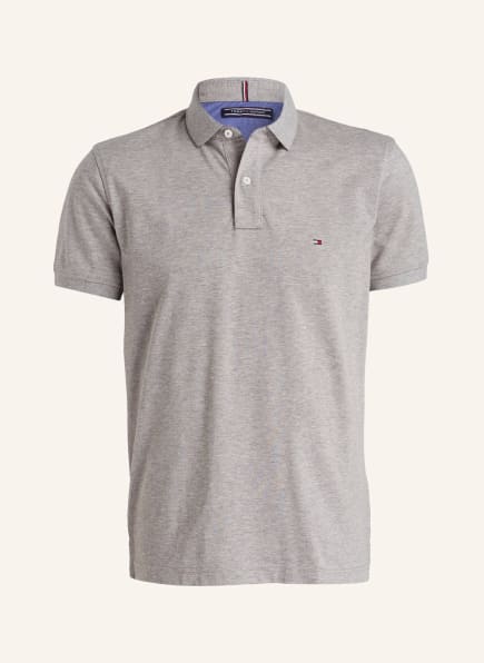 TOMMY HILFIGER Piqué-Poloshirt Regular Fit, Farbe: GRAU MELIERT (Bild 1)