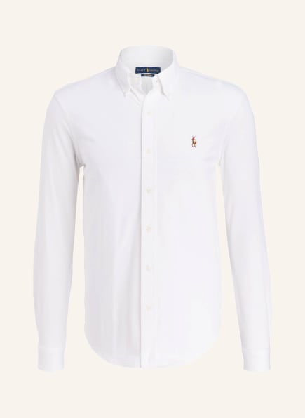 POLO RALPH LAUREN Piqué-Hemd Custom Slim Fit, Farbe: WEISS (Bild 1)