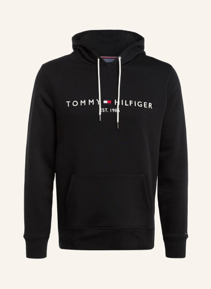 black and white tommy hilfiger hoodie