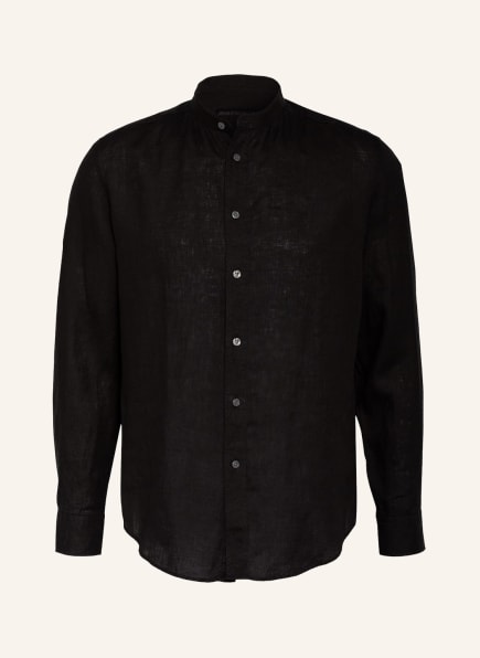 DRYKORN Leinenhemd TAROK Comfort Fit mit Stehkragen, Farbe: SCHWARZ (Bild 1)
