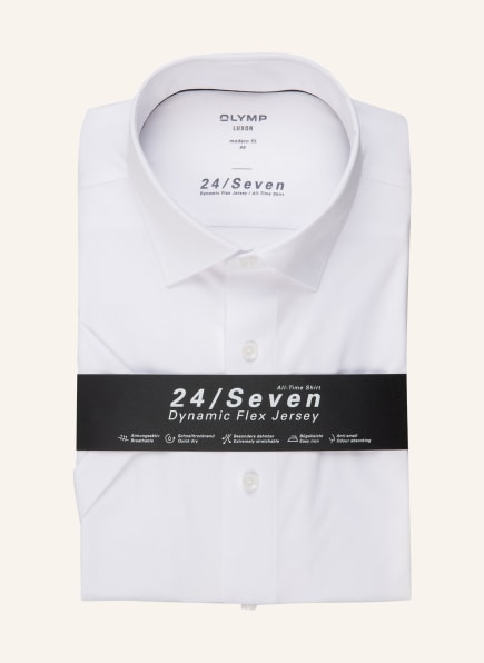 OLYMP Kurzarm-Hemd Luxor 24/Seven modern fit, Farbe: WEISS (Bild 1)