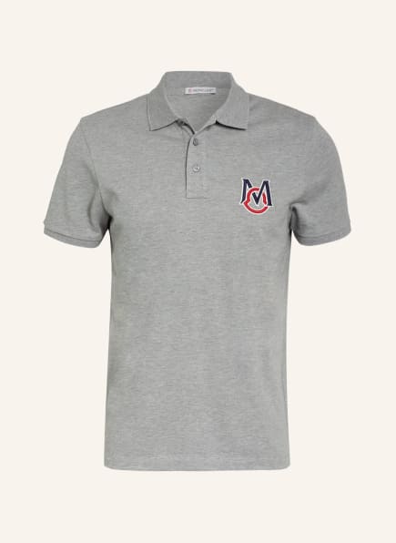 MONCLER Piqué-Poloshirt, Farbe: GRAU (Bild 1)