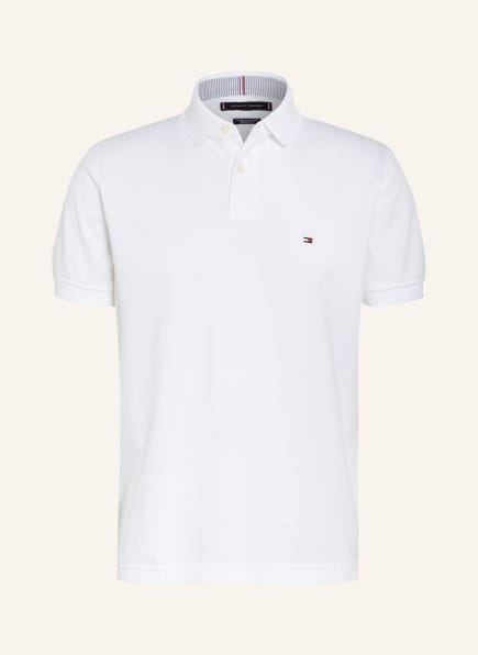 TOMMY HILFIGER Piqué polo shirt regular fit, Color: WHITE (Image 1)