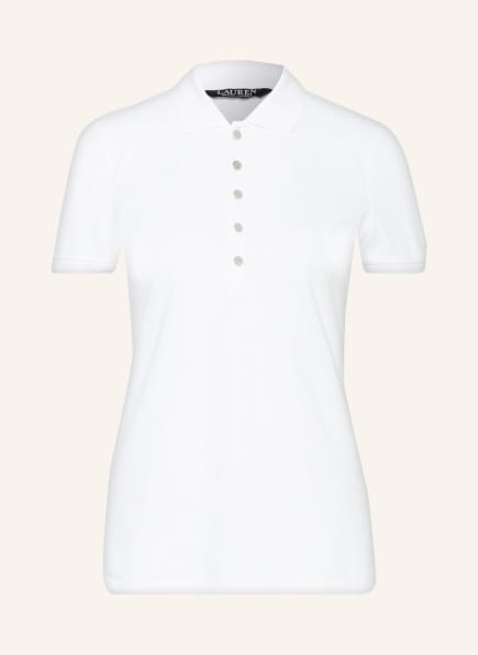 LAUREN RALPH LAUREN Piqué-Poloshirt ATHLEISURE, Farbe: WEISS (Bild 1)