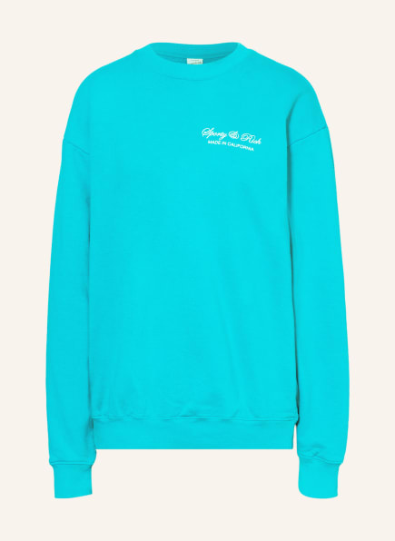 SPORTY & RICH Sweatshirt, Farbe: WEISS/ TÜRKIS (Bild 1)