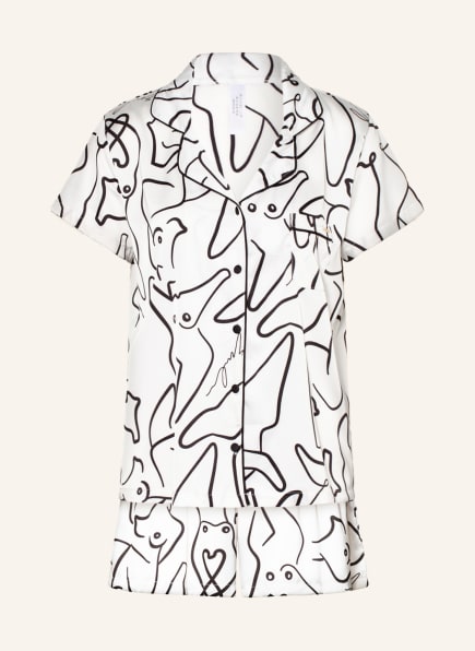 BLUEBELLA Shorty-Schlafanzug ENCEE, Farbe: WEISS/ SCHWARZ (Bild 1)