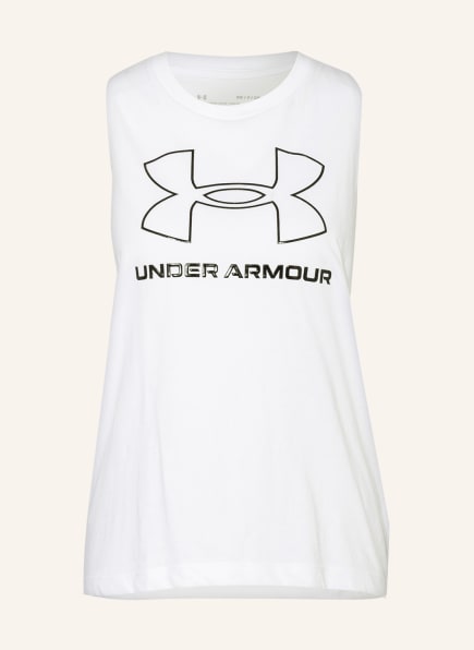 white sleeveless under armour