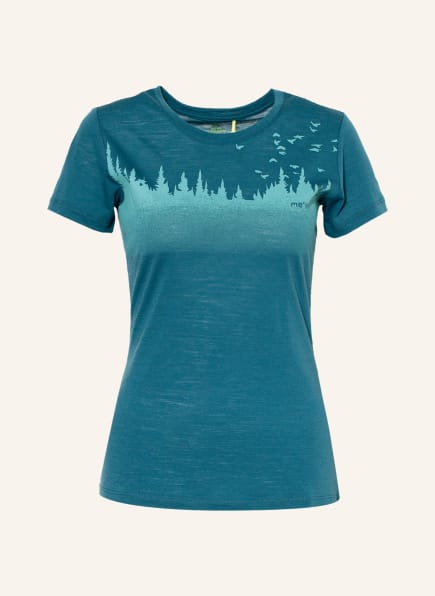 me°ru' T-Shirt SKIVE mit Merinowolle, Farbe: PETROL (Bild 1)