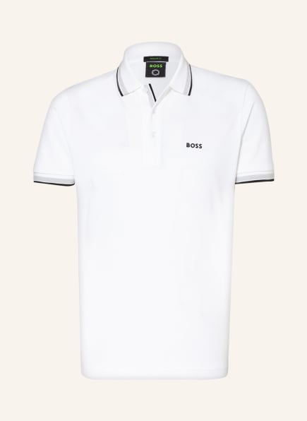 BOSS Piqué polo shirt PADDY CURVED regular fit, Color: WHITE (Image 1)